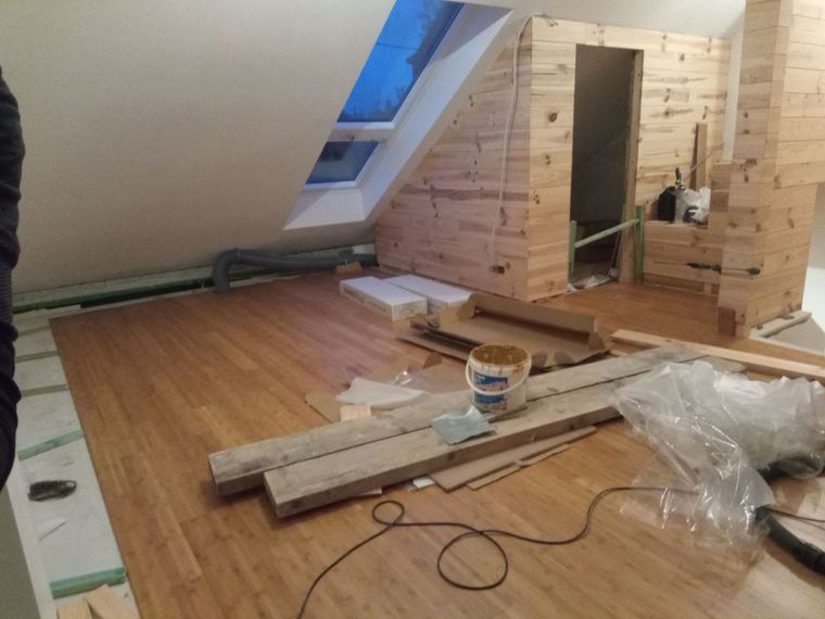 Aménagement de grenier en bois